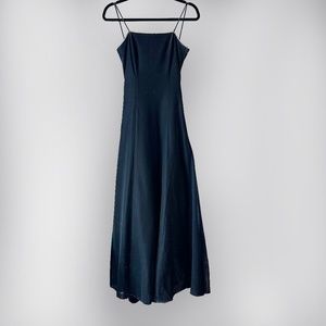 Jump Navy Blue Formal Dress Rhinestones at top Shimmery Starry Night 7/8 Prom‎